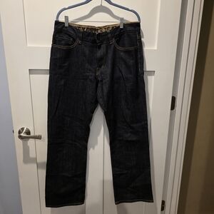 Express Mens Loose Low Rise Boot Cut Blake Jeans Dark 33x34 Urban Streetwear